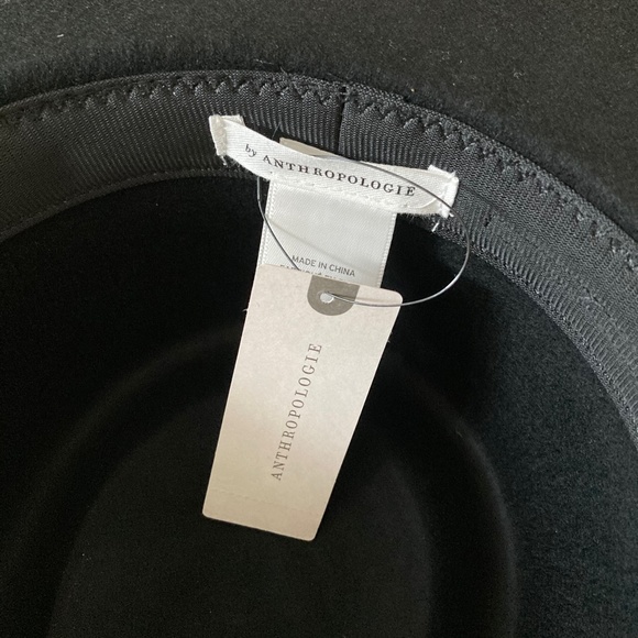 NWT Anthropologie Tasseled Black Wool Rancher Western Hat - Picture 10 of 11